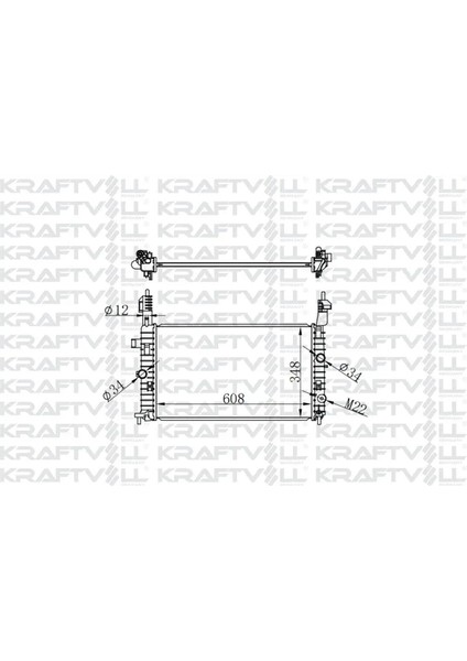 MOTOR SU RADYATORU BRAZING Z14XEP Z16XE MER4A A (608*348*26) BRAZING (MT)