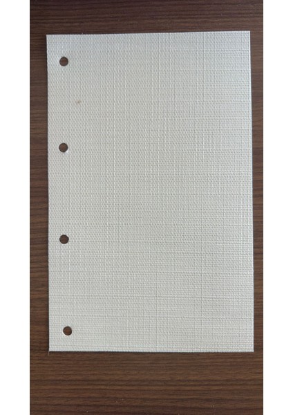 Ekru Keten Dokulu Blackout Stor Perde