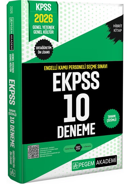 2026 E-Kpss Engelli Kamu Personeli Seçme Sınavı Tamamı Çözümlü 10