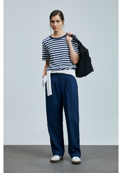 Fobos Kadın Pamuklu T- Shırt Lacivert fiyatları