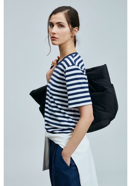 Fobos Kadın Pamuklu T- Shırt Lacivert indirimleri