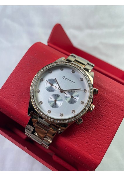 Gri & Gümüş Kadranlı Iç & Dış Taşlı Unisex Kol Saati fiyatları
