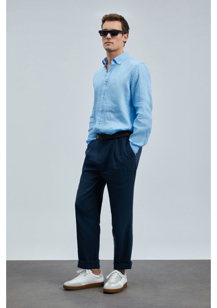 Tom Smart Erkek Chino Pantolon Slim Fit Lacivert indirimleri
