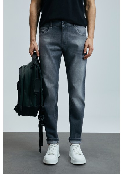 Alfıdo Smart Jean Erkek Pantolon Slim Fit Antrasit modelleri