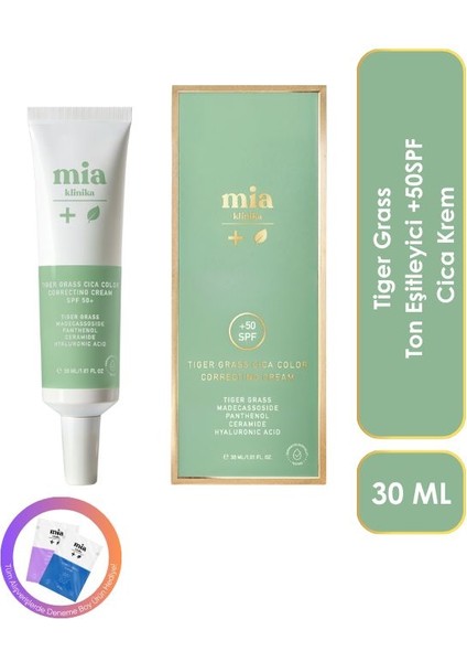 Tiger Grass Cilt Ton Eşitleyici 50 Spf Cica Krem 30 ml