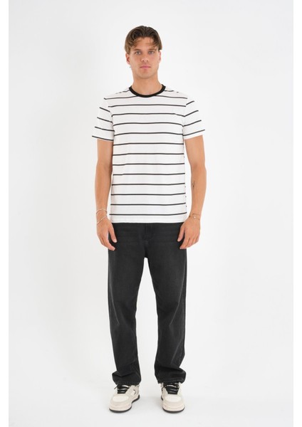 Alexandergardı Çizgili Kontrast Bisiklet Yaka T-Shirt fiyatları