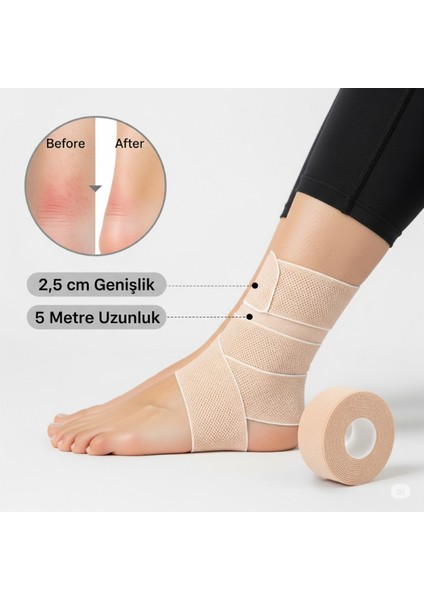 Ayakkabı Vurma Önleyici Rulo Bant 2.5 cm x 5 M fırsatları