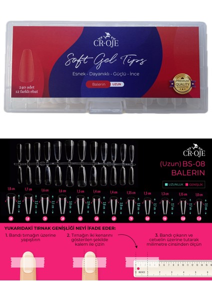 Soft Gel Tips - Balerin Uzun