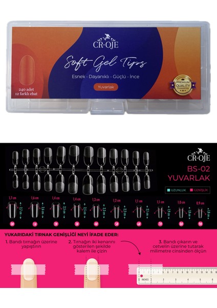 Soft Gel Tips - Yuvarlak
