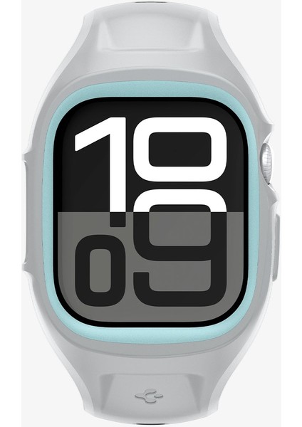 Apple Watch 46mm Seri 11/10 ile Uyumlu Kılıf & Kordon Kayış Liquid Air Pro Gray - ACS09318