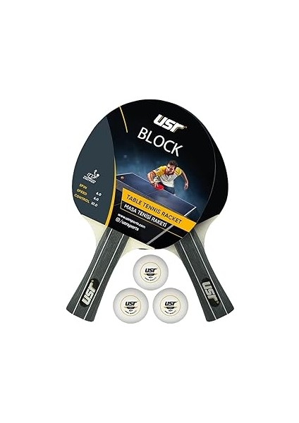 Usr Block-Rb Masa Tenisi 2 Raket + 3 Top Set