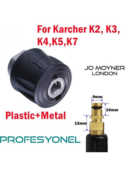 Karcher K Serisi Basınçlı Yıkama Makineleriyle Uyumlu Profesyonel Araç Yıkama Tabanca Seti