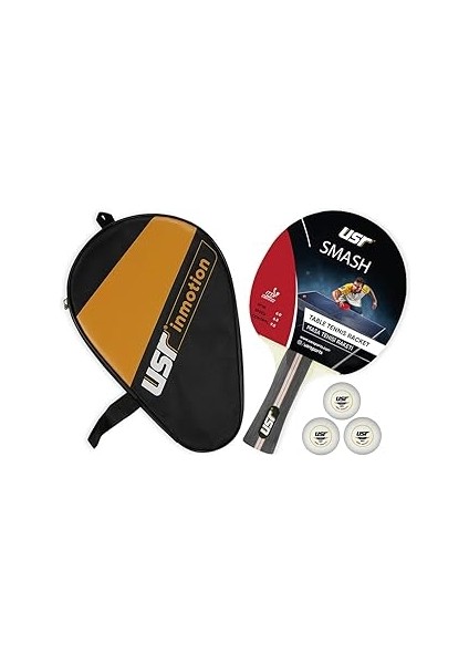 Usr Smash-Rc Masa Tenisi Raket + 3 Top + Kılıf Set