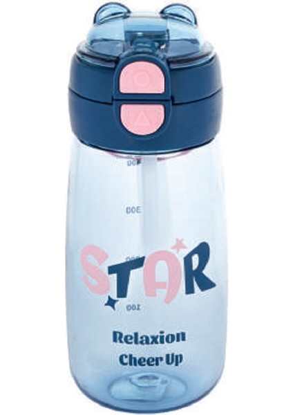 Relaxion Gıda Ile Temasa Uygun Bpa Içermez 580 ml Pipetli Kilit Sistemli Suluk Matara