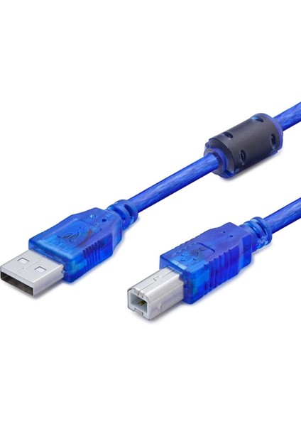 USB Prınter Kablosu 1.5m Mavi Transparent HDX7501