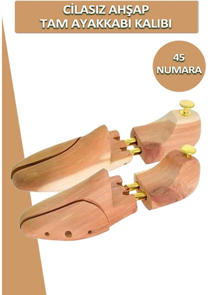 Cilasız Ahşap Tam Ayakkabı Kalıbı 45 Numara