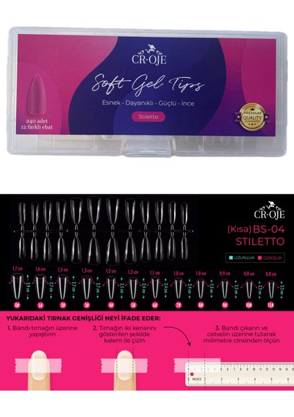 Soft Gel Tips - Stiletto