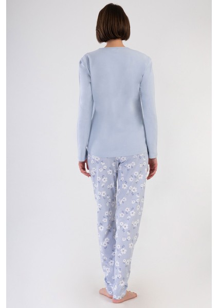 Pamuklu Kadın Uzun Kol Pijama Takım , 408469 fırsatları