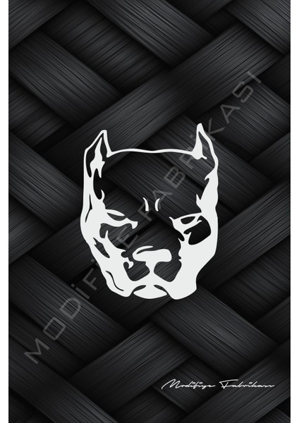 Pitbull Sticker Folyo - Beyaz - 14 x 11 cm fiyatları