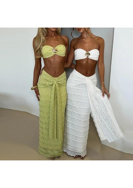 Yeşil Sydney Seashell Lace Etekli Ikili Taklım fiyatları