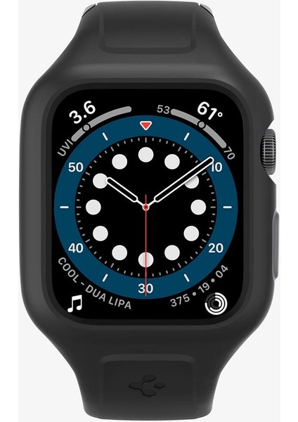 Apple Watch 46mm Seri 11/10 ile Uyumlu Kılıf & Kordon Kayış Liquid Air Pro Matte Black - ACS09317