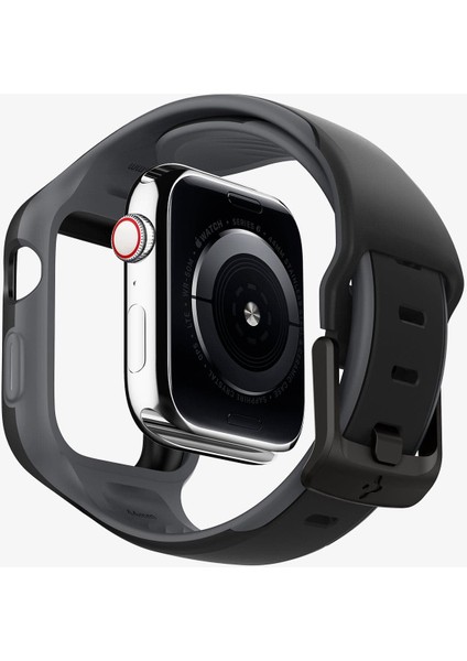 Apple Watch 46mm Seri 11/10 ile Uyumlu Kılıf & Kordon Kayış Liquid Air Pro Matte Black - ACS09317 indirimleri