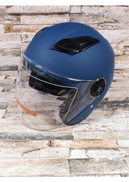 Yarım Çenesiz Açık Kask Mat Mavi fiyatları