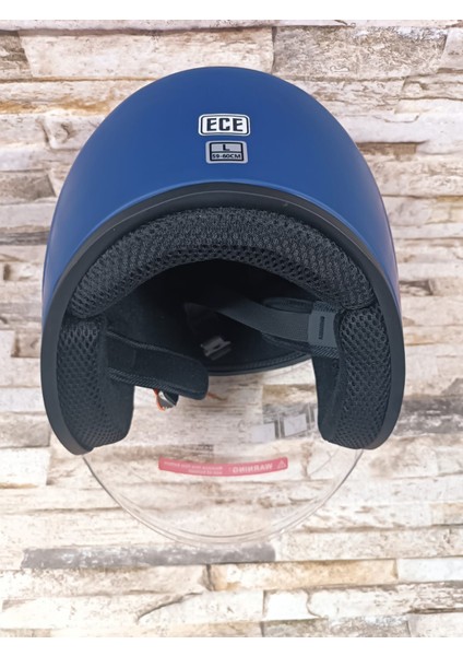 Yarım Çenesiz Açık Kask Mat Mavi modelleri