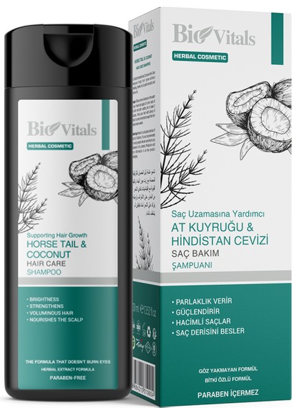 At Kuyruğu ve Hindistan Cevizi Özlü Şampuan 400 ml