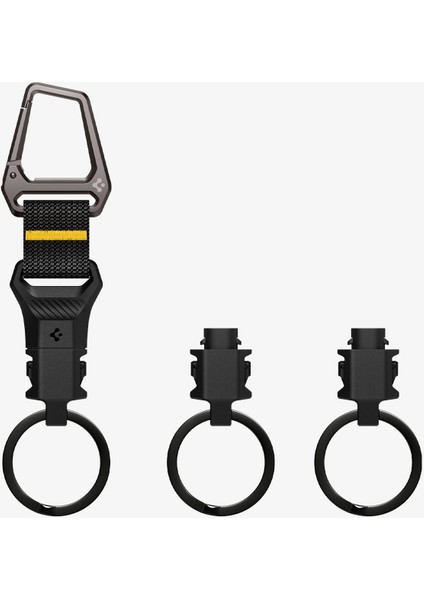 Carabiner Manyetik Anahtarlık + Ev için Anahtar Düzenleyici HUB / Çoklu Anahtar Tutucu Black - AHP06847