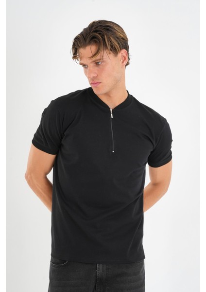 Alexandergardı Fermuarlı Yaka Detaylı Erkek T-Shirt fırsatları