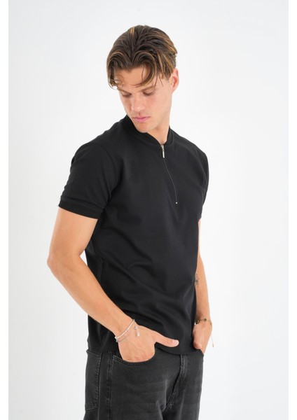 Alexandergardı Fermuarlı Yaka Detaylı Erkek T-Shirt indirimleri