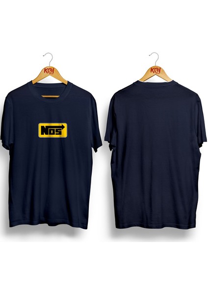Nos Baskılı / Erkek Lacivert Renk T-Shirt / %100 Pamuk Premium Quality / Regular Fit fiyatları