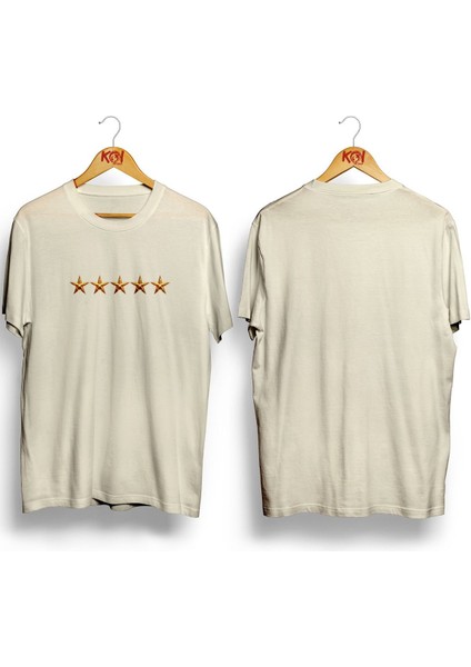 Beş Yıldız / Erkek Ekru Krem Renk T-Shirt / %100 Pamuk Premium Quality / Regular Fit fiyatları