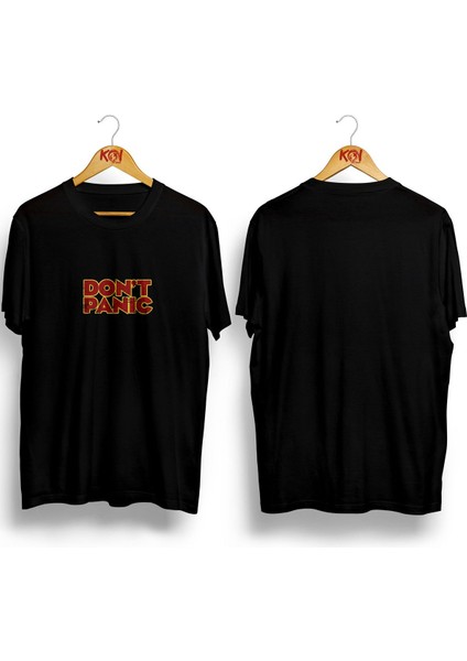 Don't Panic / Erkek Siyah Renk T-Shirt / %100 Pamuk Premium Quality / Regular Fit fiyatları