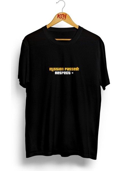 Mission Passed / Erkek Ekru Krem Renk T-Shirt / %100 Pamuk Premium Quality / Regular Fit