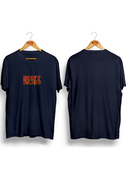 Don't Panic 2 / Erkek Lacivert Renk T-Shirt / %100 Pamuk Premium Quality / Regular Fit fiyatları