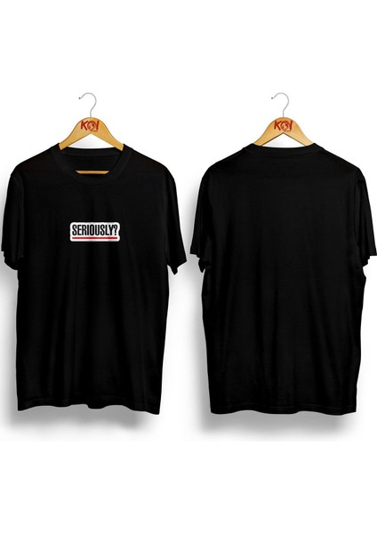 Serıously / Erkek Siyah Renk T-Shirt / %100 Pamuk Premium Quality / Regular Fit fiyatları