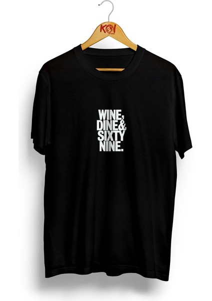 Nıne Dıne Sıxty Nıne/ Erkek Siyah Renk T-Shirt / %100 Pamuk Premium Quality / Regular Fit