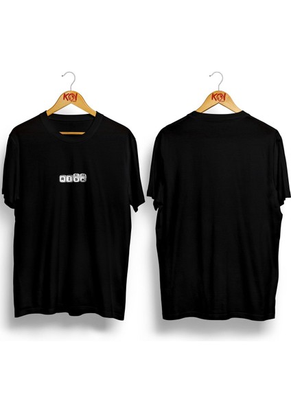 Rıch-Rısk / Erkek Siyah Renk T-Shirt / %100 Pamuk Premium Quality / Regular Fit