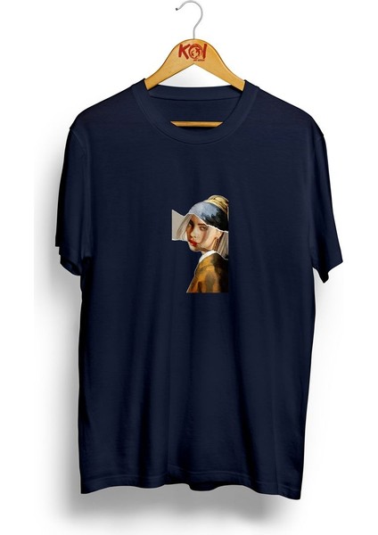 Inci Küpeli Billie Eilish/ Erkek Lacivert Renk T-Shirt / %100 Pamuk Premium Quality / Regular Fit