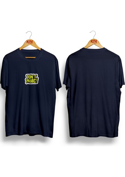 Don't Panic/ Erkek Lacivert Renk T-Shirt / %100 Pamuk Premium Quality / Regular Fit fiyatları