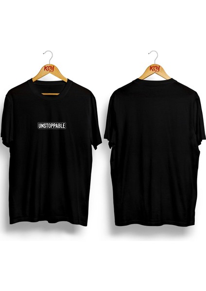 Unstoppable / Erkek Siyah Renk T-Shirt / %100 Pamuk Premium Quality / Regular Fit fiyatları
