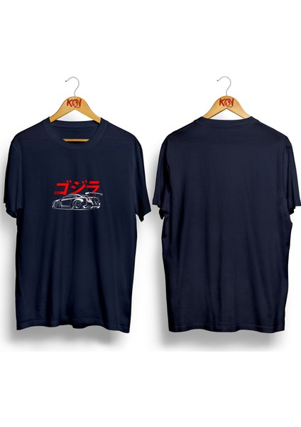 Godzılla Gtr / Erkek Lacivert Renk T-Shirt / %100 Pamuk Premium Quality / Regular Fit fiyatları