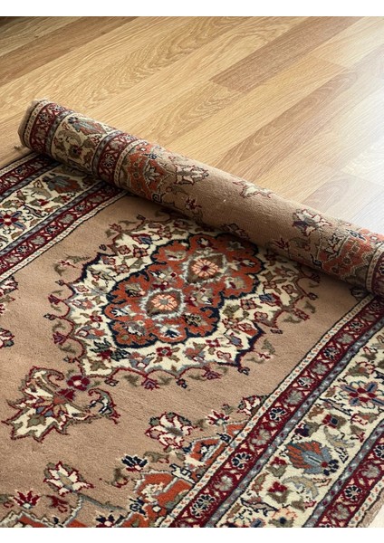 90X143 cm Antika Türk Çiçekli Halı, Kahverengi Yün Halı, 40 Yıllık El Dokuma Kilim, Boho Stili Harika Halı indirimleri
