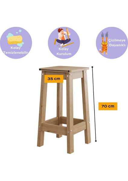 Aster Z4020 Tabure Şık ve Dayanıklı Sunta Bar Taburesi – Sepet