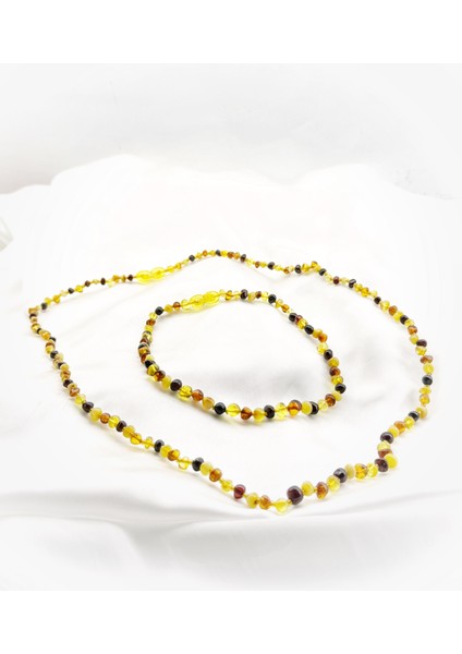 Multirenk Yetişkin & Bebek Kehribar Kolye Set fiyatları