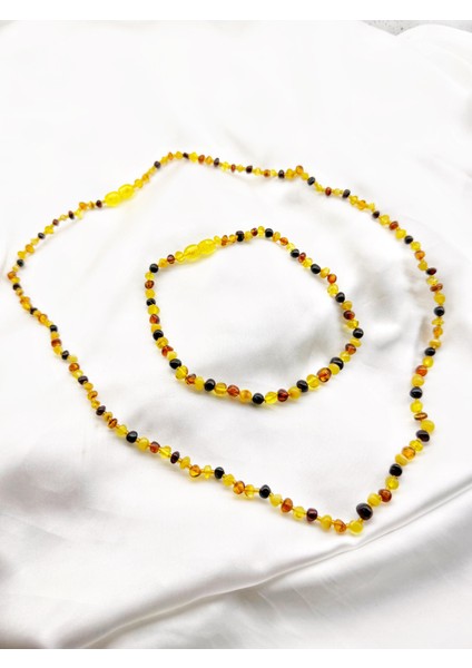 Multirenk Yetişkin & Bebek Kehribar Kolye Set fırsatları