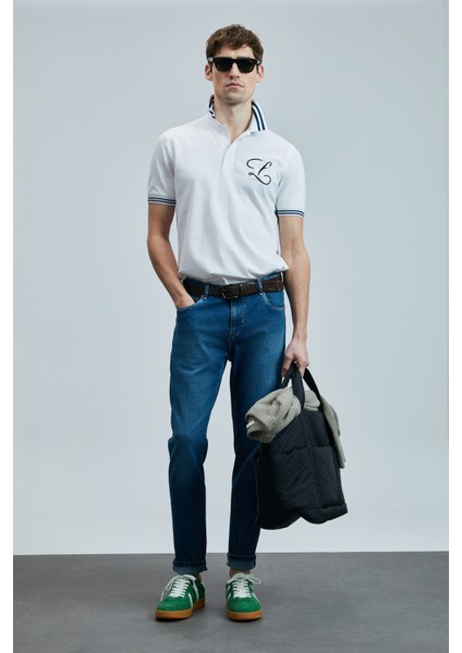 Anatol Smart Jean Erkek Pantolon Slim Fit Mavi