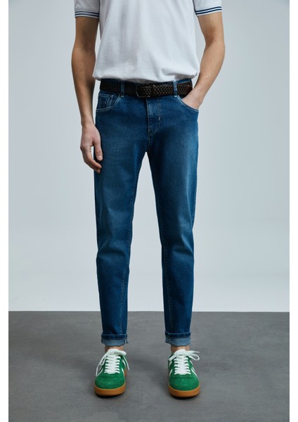Anatol Smart Jean Erkek Pantolon Slim Fit Mavi